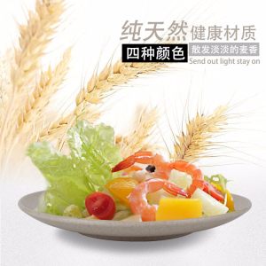 小麦秸秆果盘 四件套水果盘干果盘 椭圆形彩虹多用果盘 零食盘