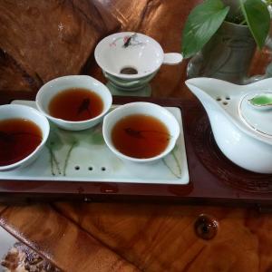 汝窑青花瓷四件套红檀木茶具