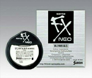 日本进口 参天 FX NEO眼药水12ml 清凉型缓解眼疲劳充血